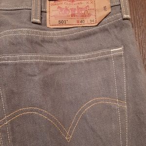 Levi's 501 gray denim jeans